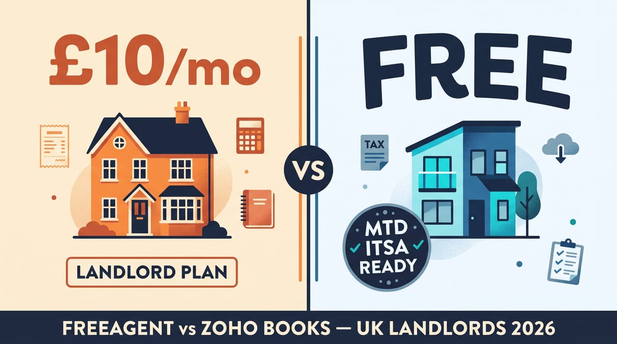 FreeAgent Landlord Plan 2026: The £10/Month Option UK Landlords Have Ignored (Compared With Zoho Books Free)
