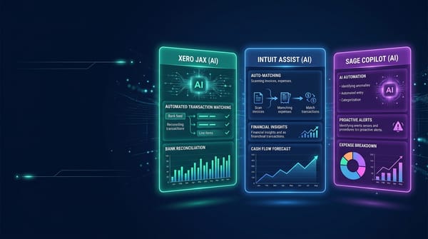 Best AI Features in UK Accounting Software (2026): Xero JAX vs QuickBooks Intuit Assist vs Sage Copilot